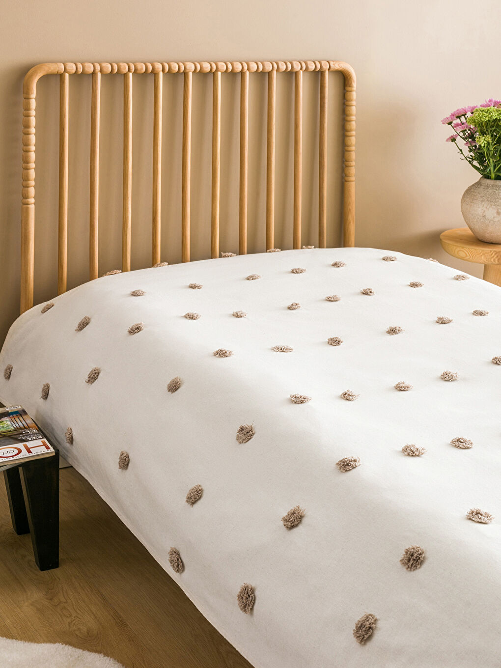 Buds Detailed Single Bed Bedspread 130X170 Cm -S5BU42Z8-V9H