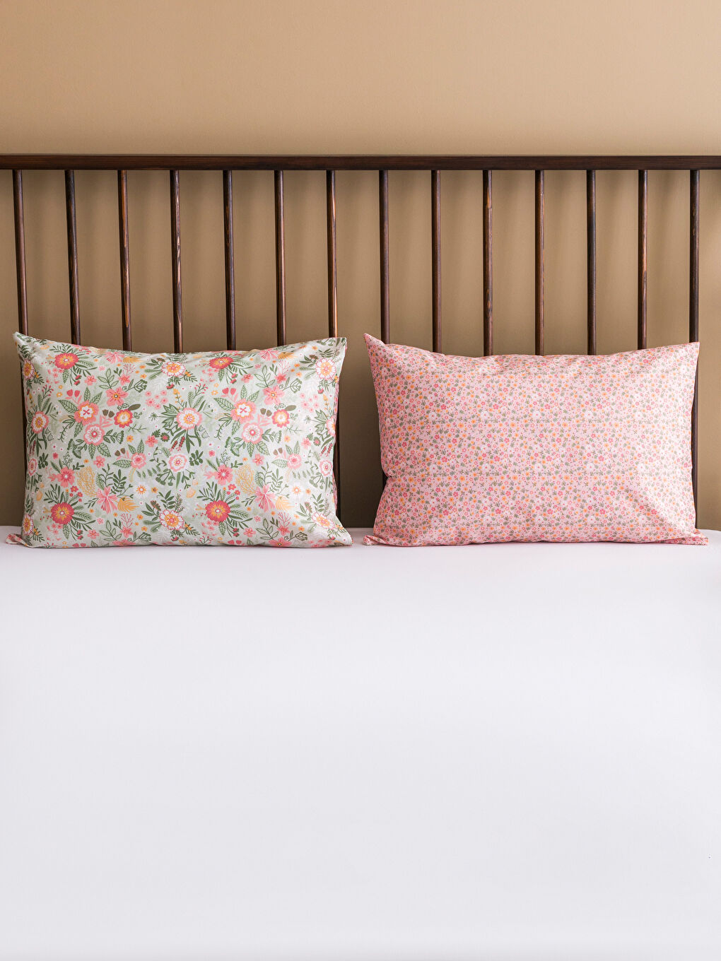 كيس مخدة بنقشة زهور 2 قطعة 50x70 سم-1