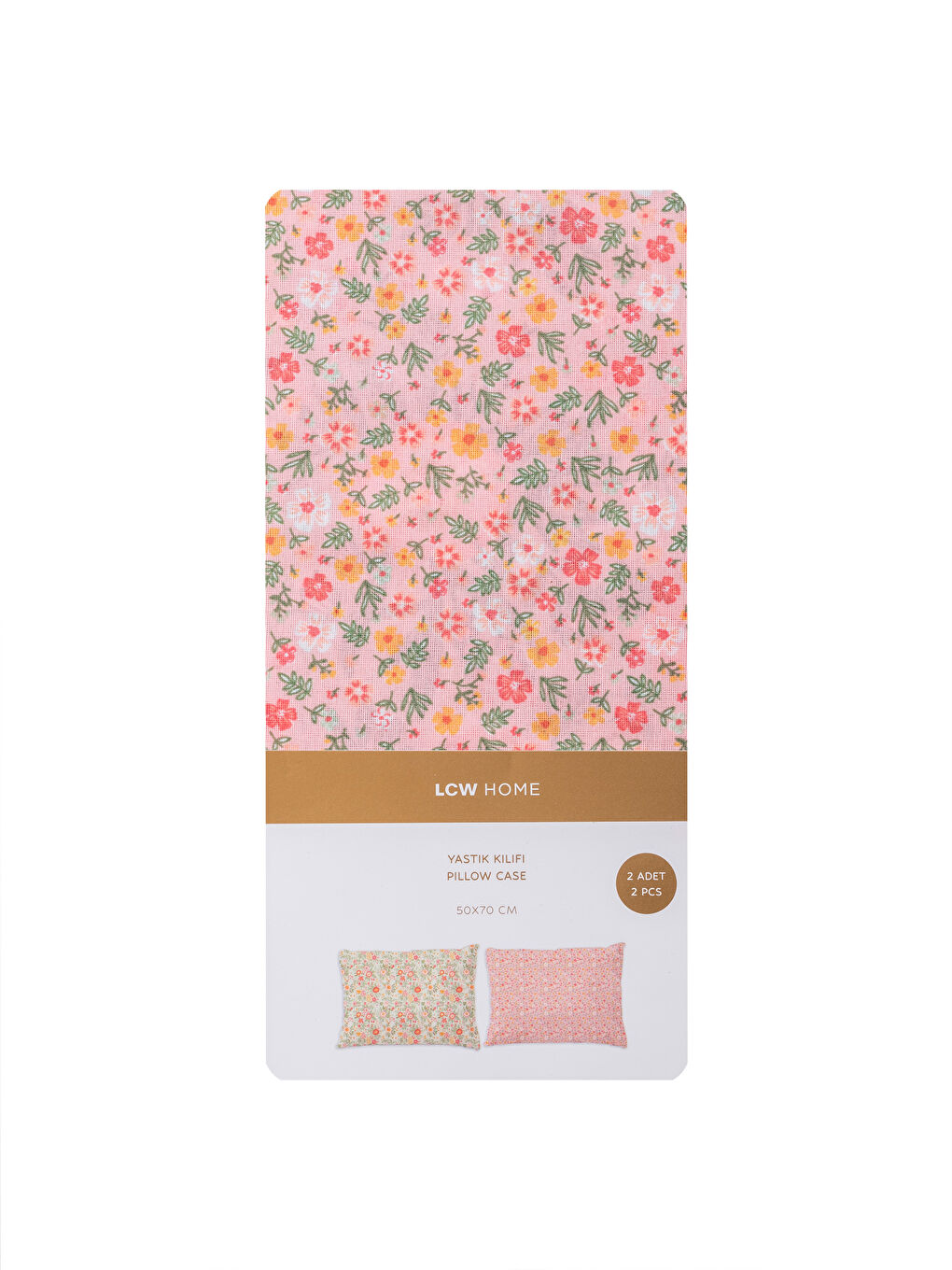 كيس مخدة بنقشة زهور 2 قطعة 50x70 سم-3