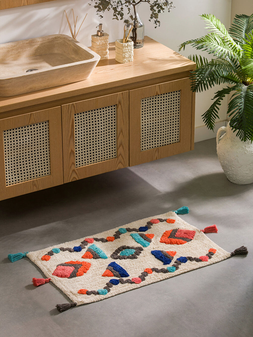 LCW HOME Karişik Püsküllü Banyo Paspası 50x80 cm