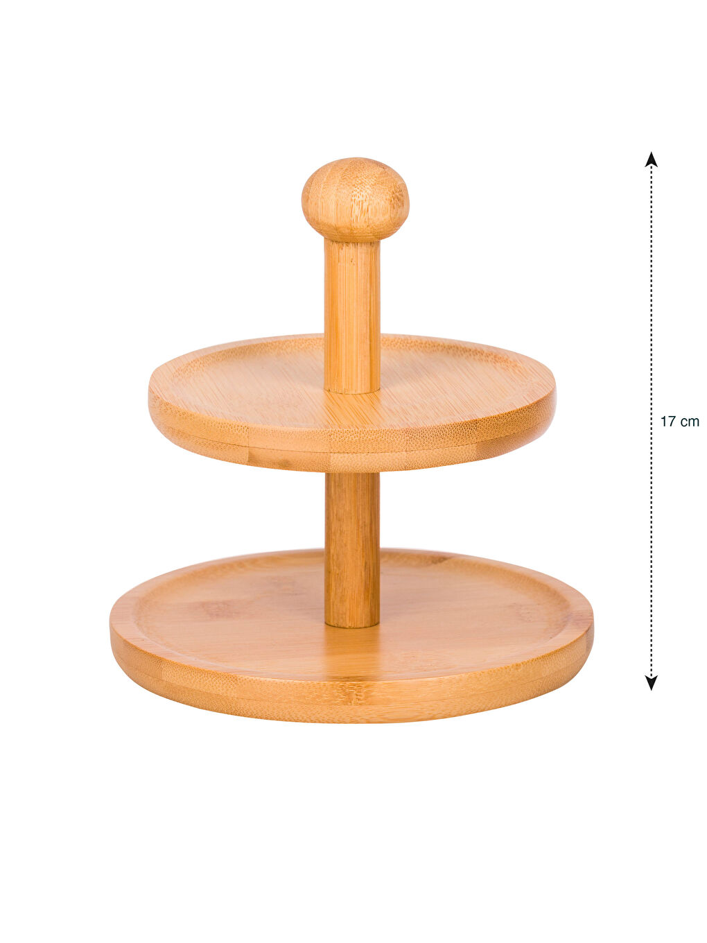 LCW HOME Kahverengi Standlı Ahşap Sunumluk 17 cm - 4