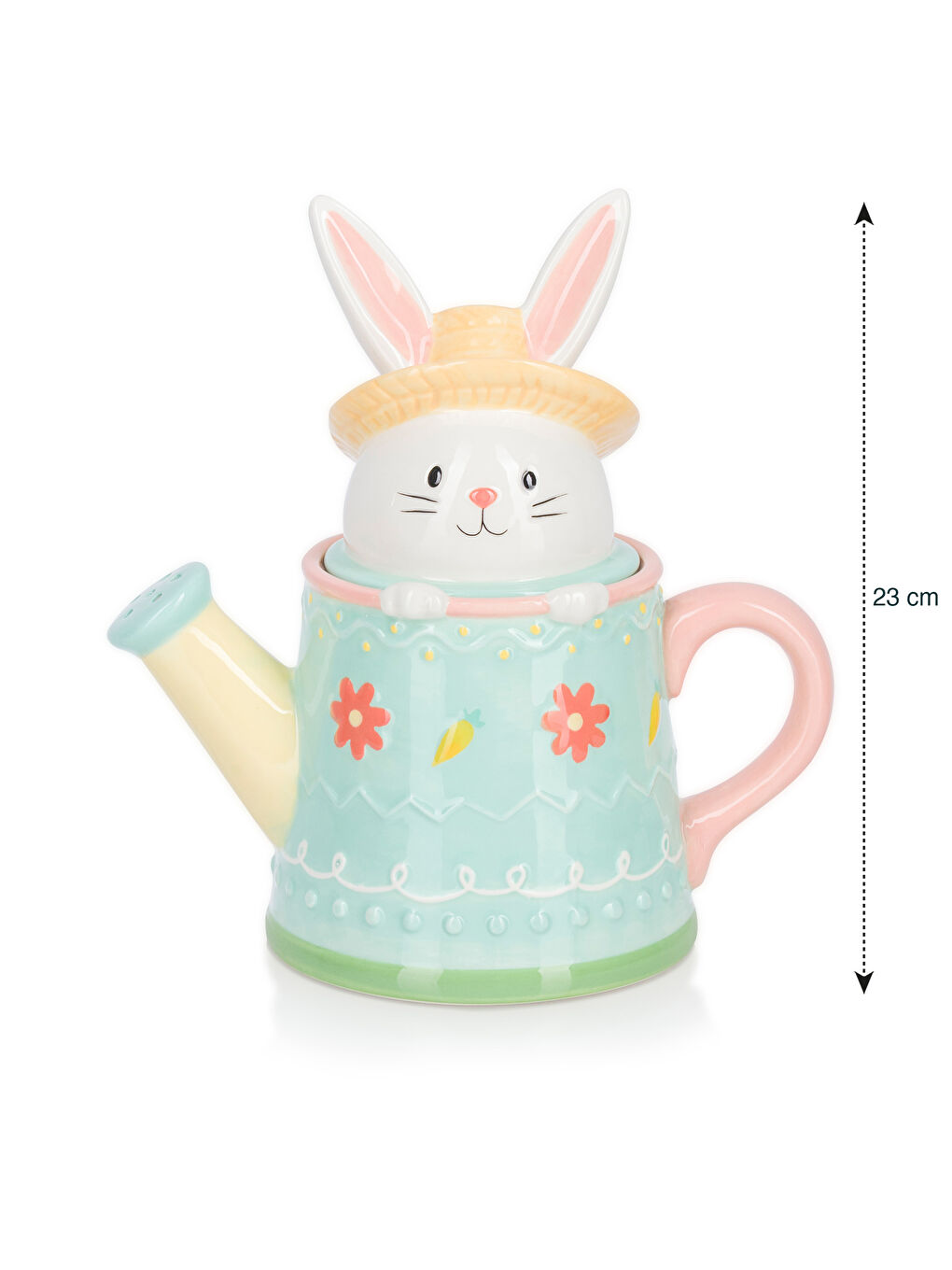 Rabbit Figurine Ceramic Teapot 690 ml -S5CI76Z8-M0T