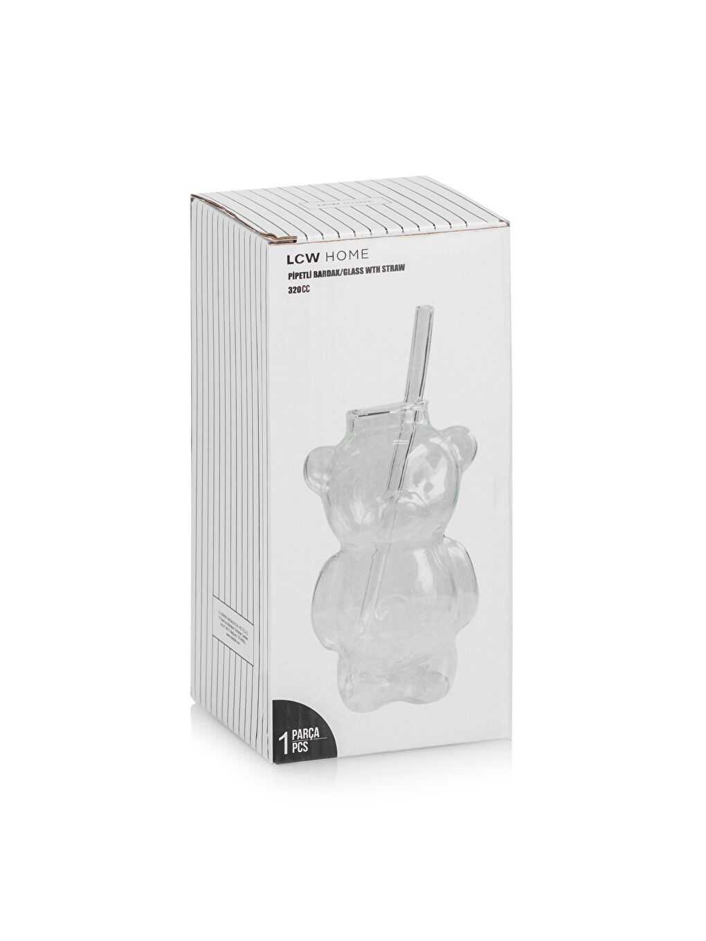 Bear Figured Glass with Straw 320 ml -S5CJ08Z8-Q57