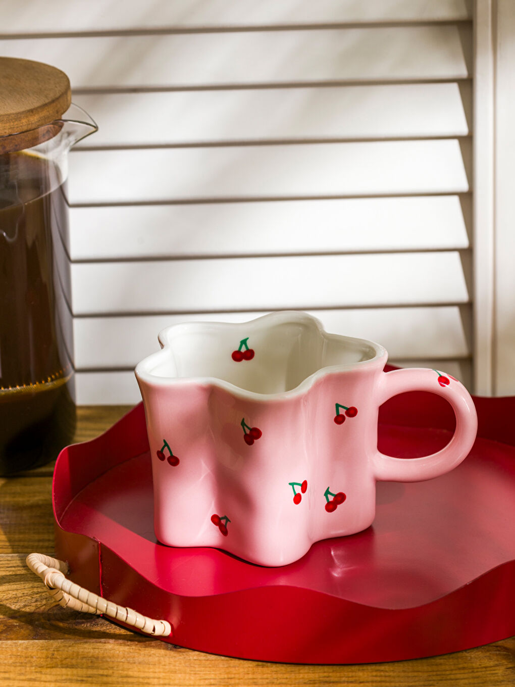 Cherry Printed Ceramic Mug 300 ml -S5CJ17Z8-M0T