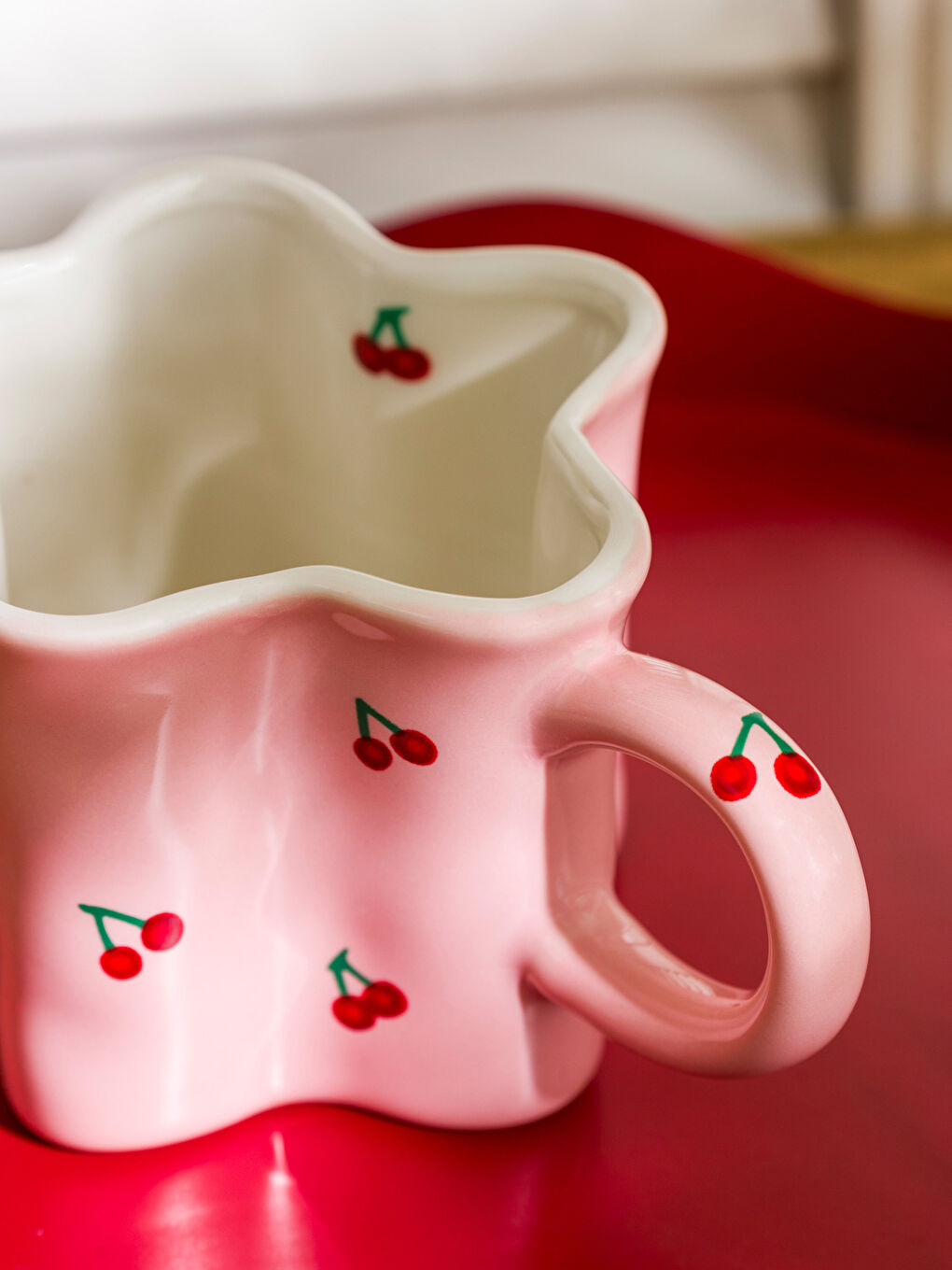 Cherry Printed Ceramic Mug 300 ml -S5CJ17Z8-M0T
