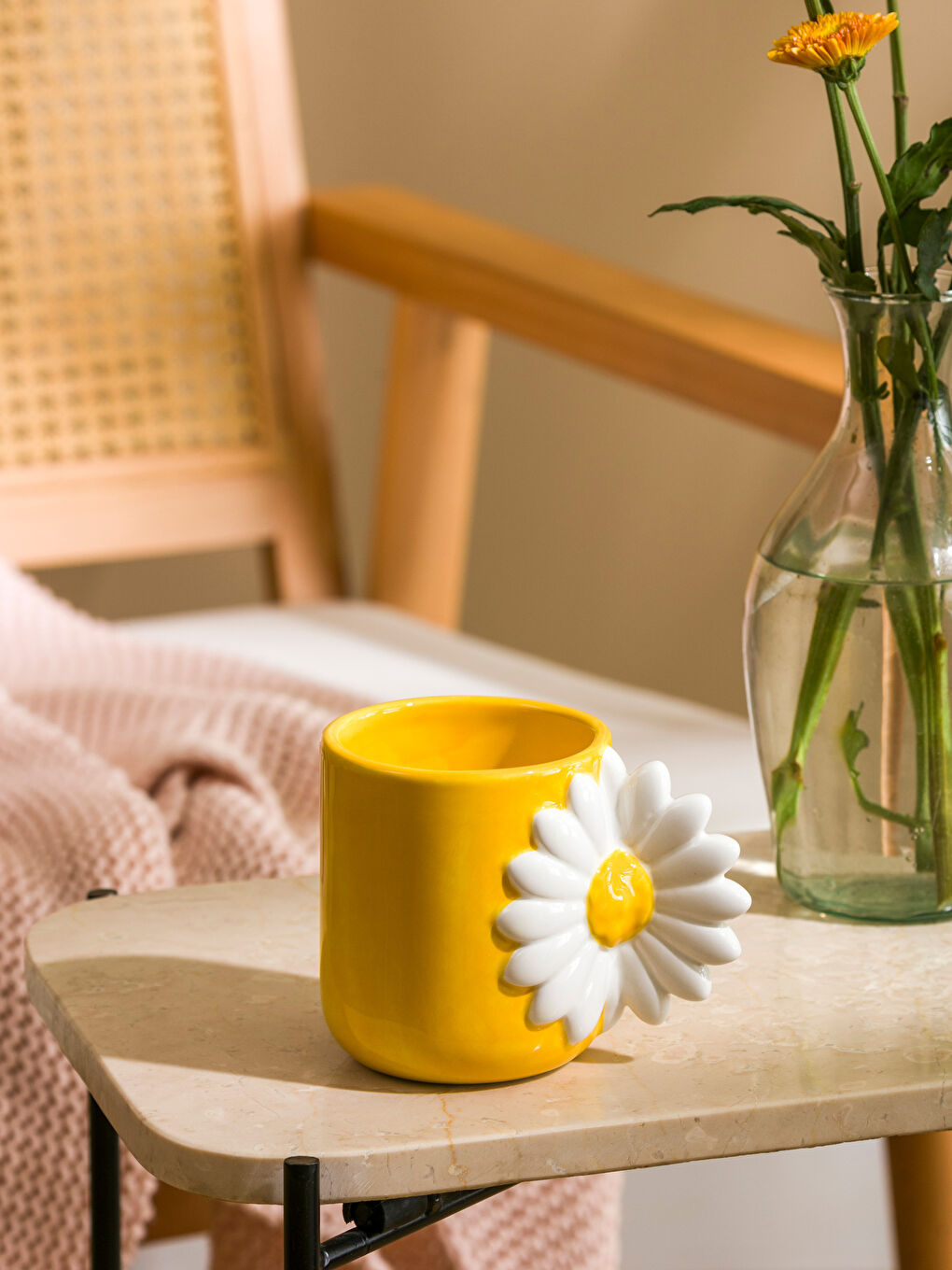 LCW HOME Turuncu Çiçek Desenli Seramik Kupa 350  ml