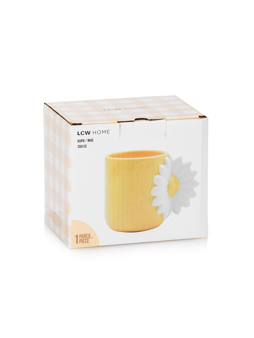 LCW HOME Turuncu Çiçek Desenli Seramik Kupa 350  ml - 3