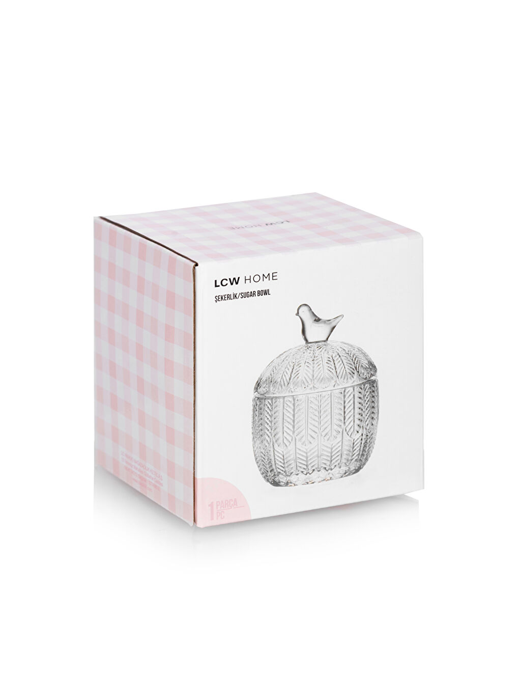 LCW HOME Renksiz Kapaklı Cam Şekerlik 9 cm - 4