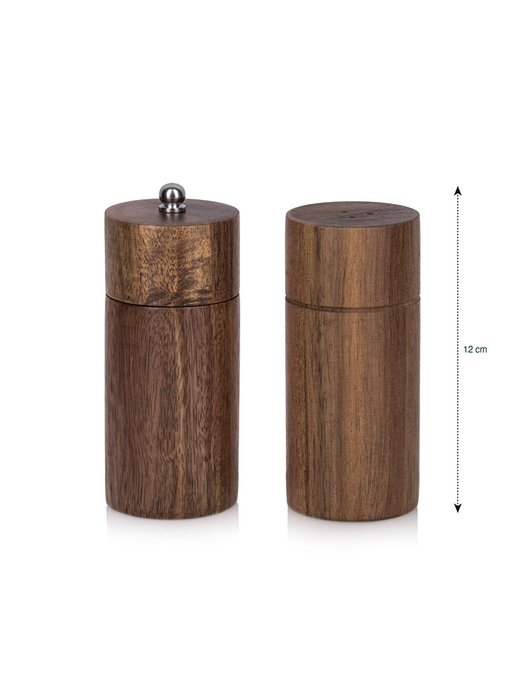 Kahverengi Ahşap Tuzluk ve Biberlik Seti-3