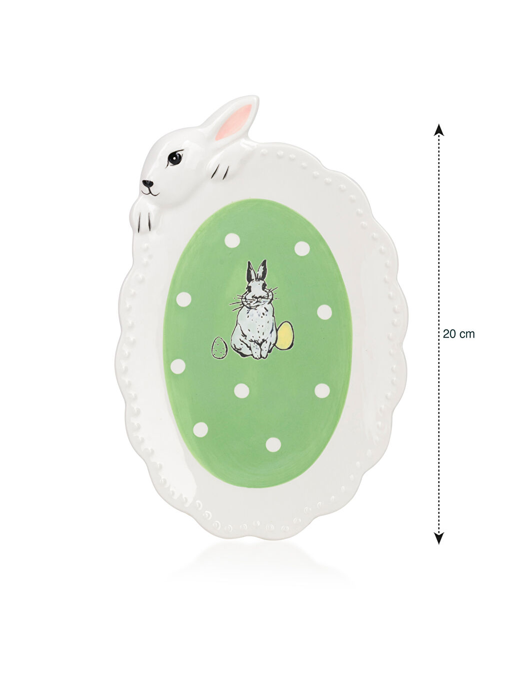 LCW HOME Karişik Tavşan Baskılı Seramik Tabak 20 cm - 4