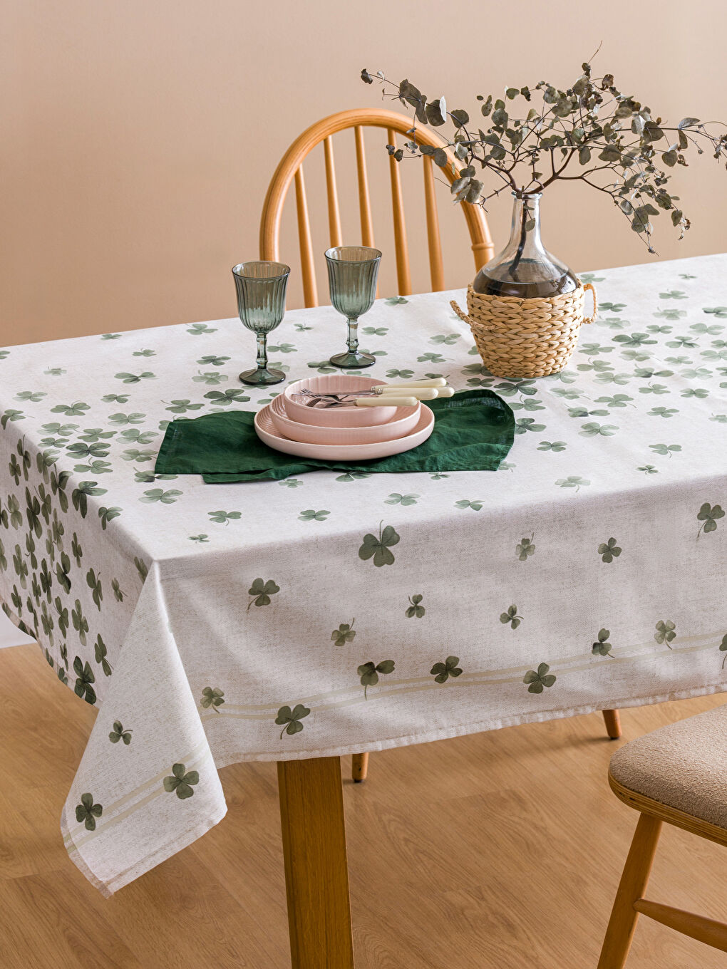 Clover Printed Tablecloth 150x200 cm -S5CJ91Z8-F9C