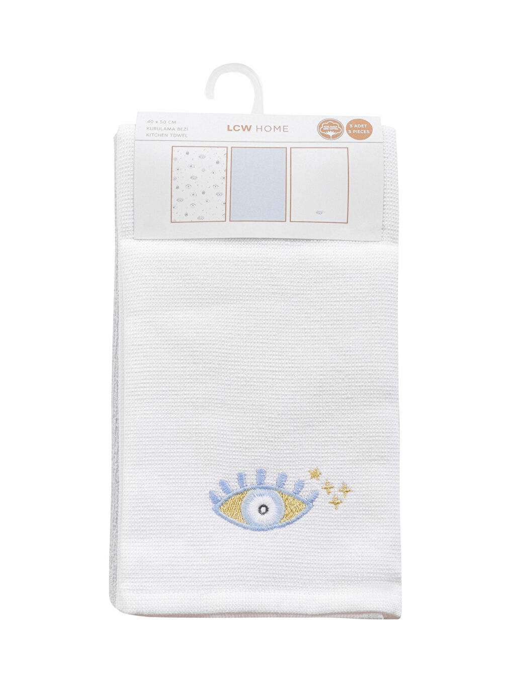 Eye Printed Drying Cloth 3 Pack 40x50 Cm -S5CL41Z8-LQQ