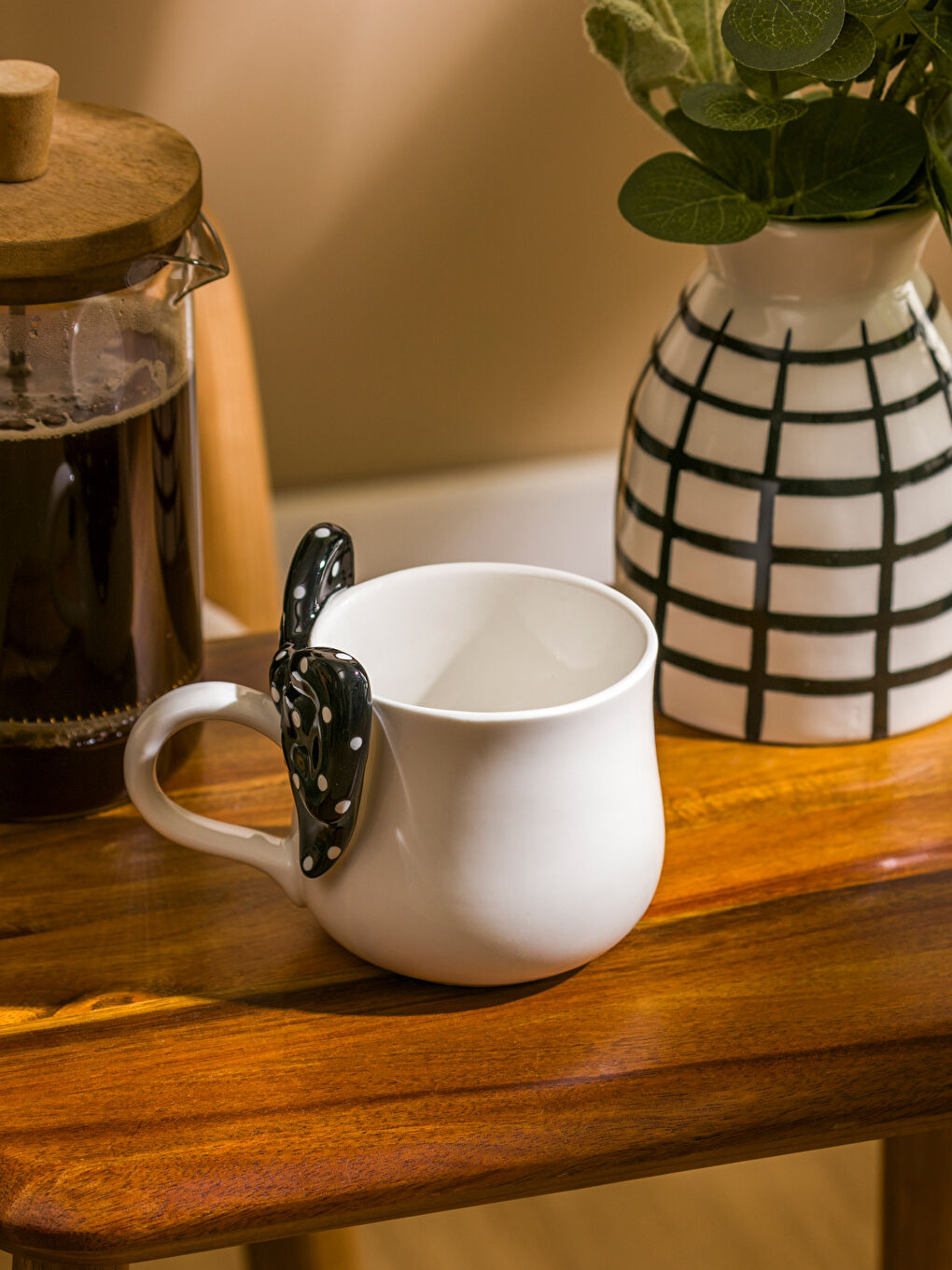 Bow Detailed Porcelain Mug 430 ml -S5CL96Z8-LQJ