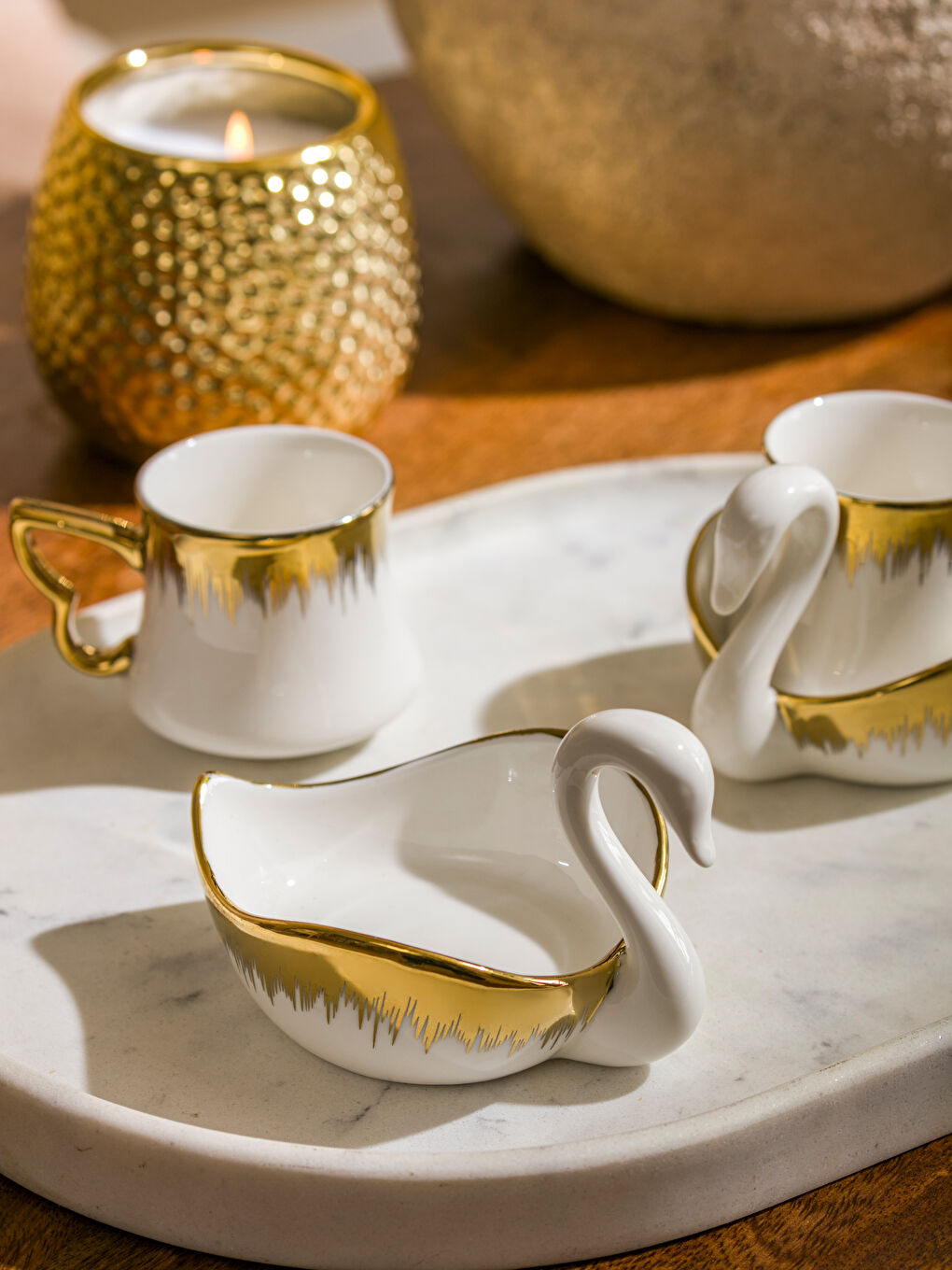 Karışık Flamingo Figürlü 2 Kişilik Porselen Kahve Fincan Takımı 90 Ml-1