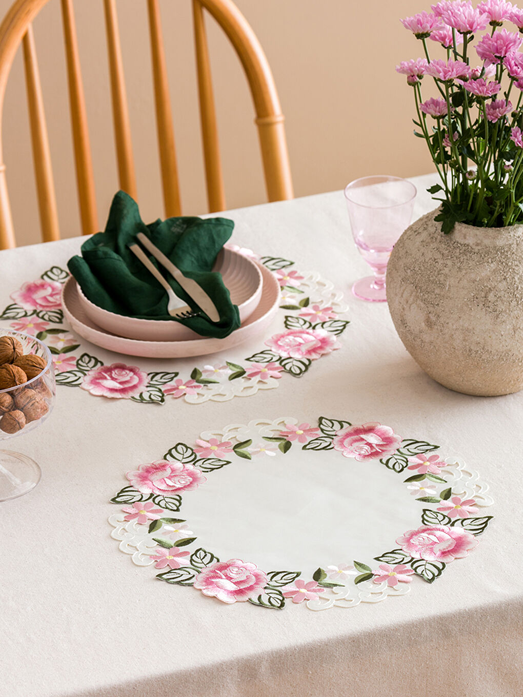 Flower Patterned Placemats 2-Pack 38 Cm -S5CM27Z8-V9H