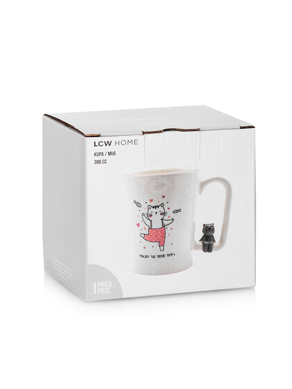 LCW HOME Beyaz Baskılı Seramik Kupa 386 ml - 3