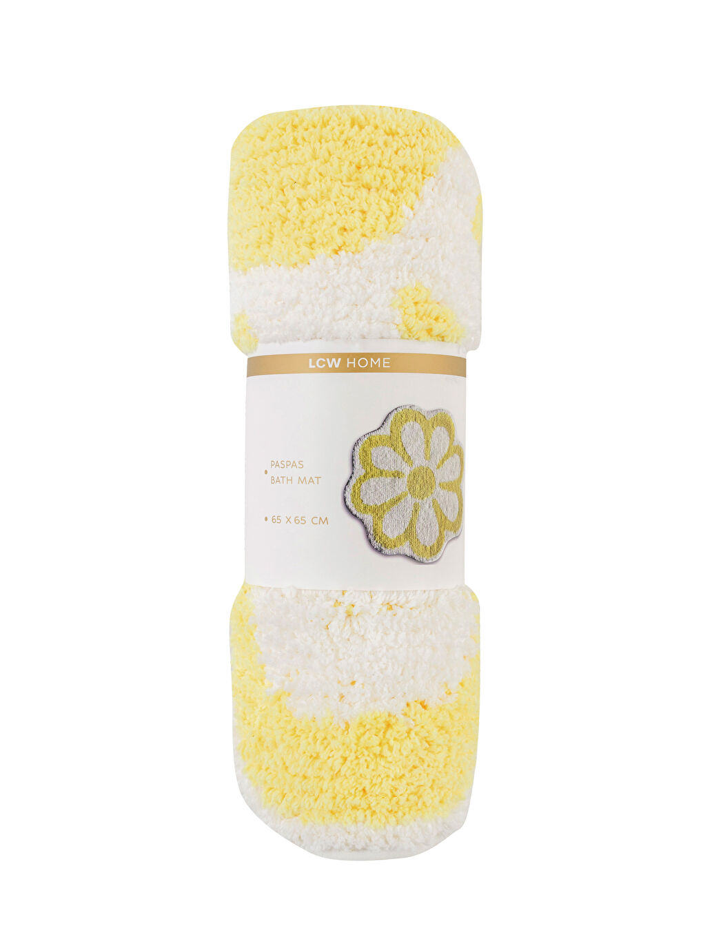 LCW HOME Karişik Çiçek Figürlü Pelüş Banyo Paspası 65x65 cm - 3
