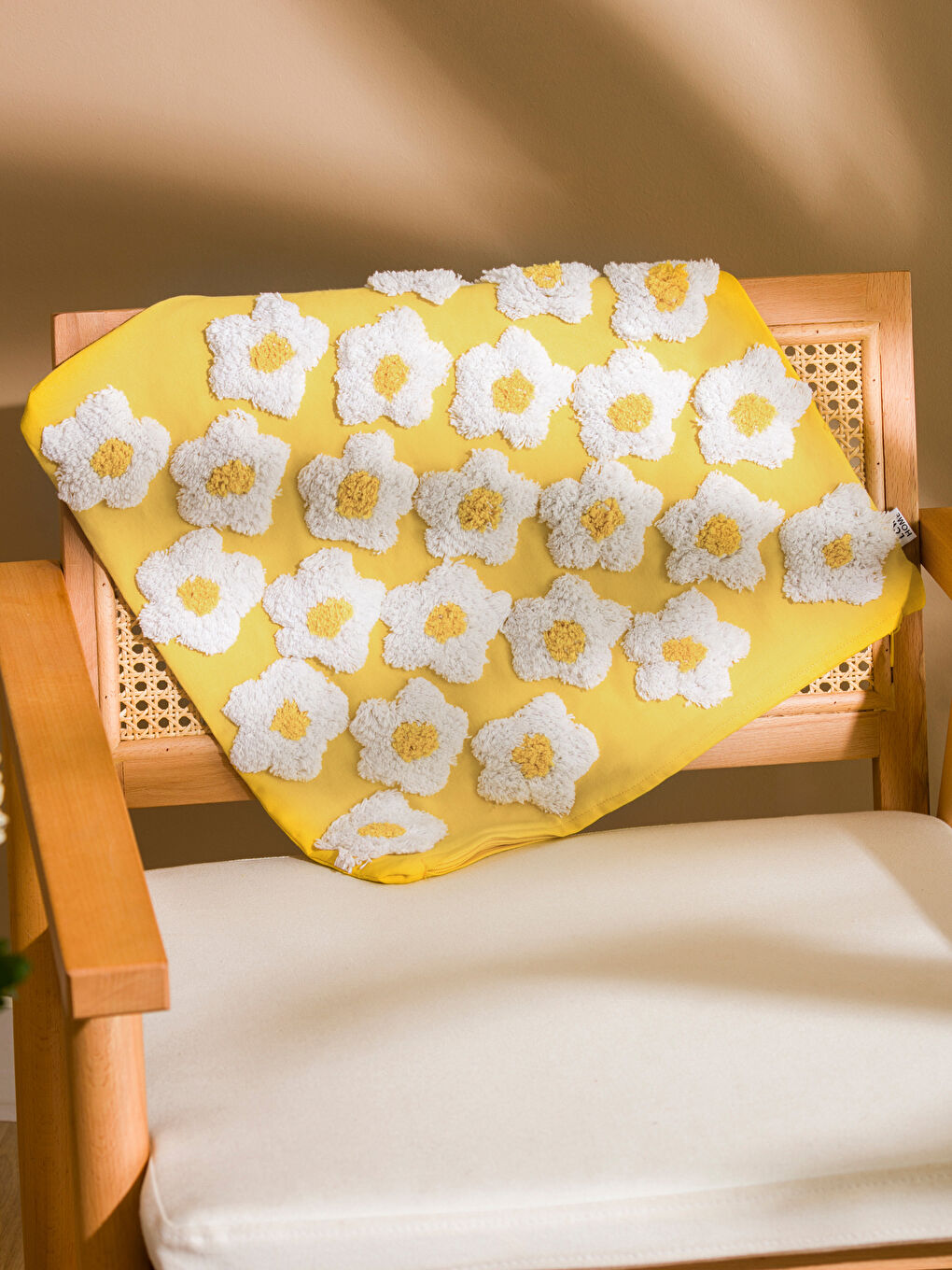 Floral Embroidered Cushion Case 45x45 cm -S5CQ18Z8-YYS