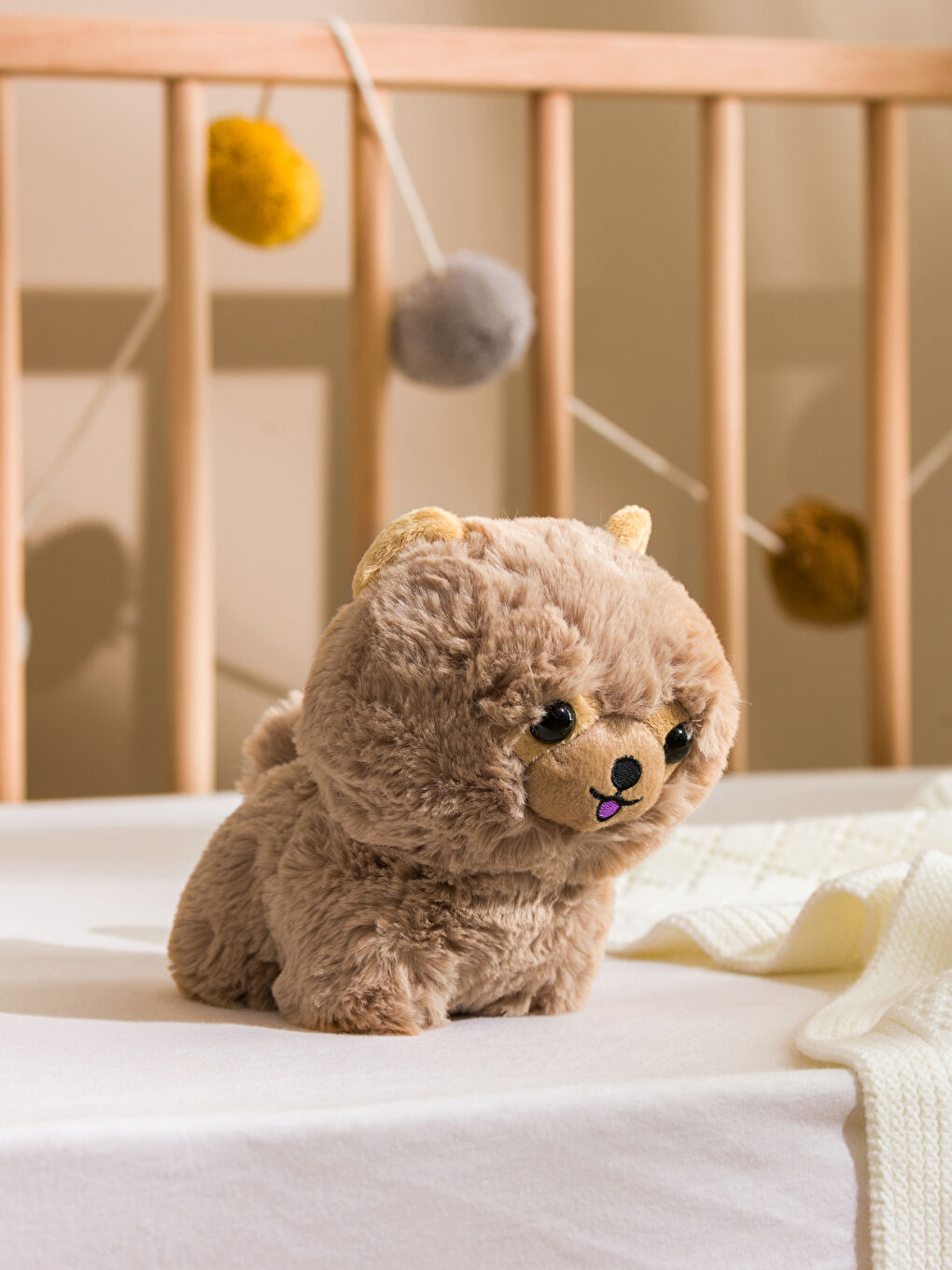 LCW HOME Kahverengi Hayvan Figürlü Dolgulu Pelüş Bebek Kırlent 19 Cm - 1