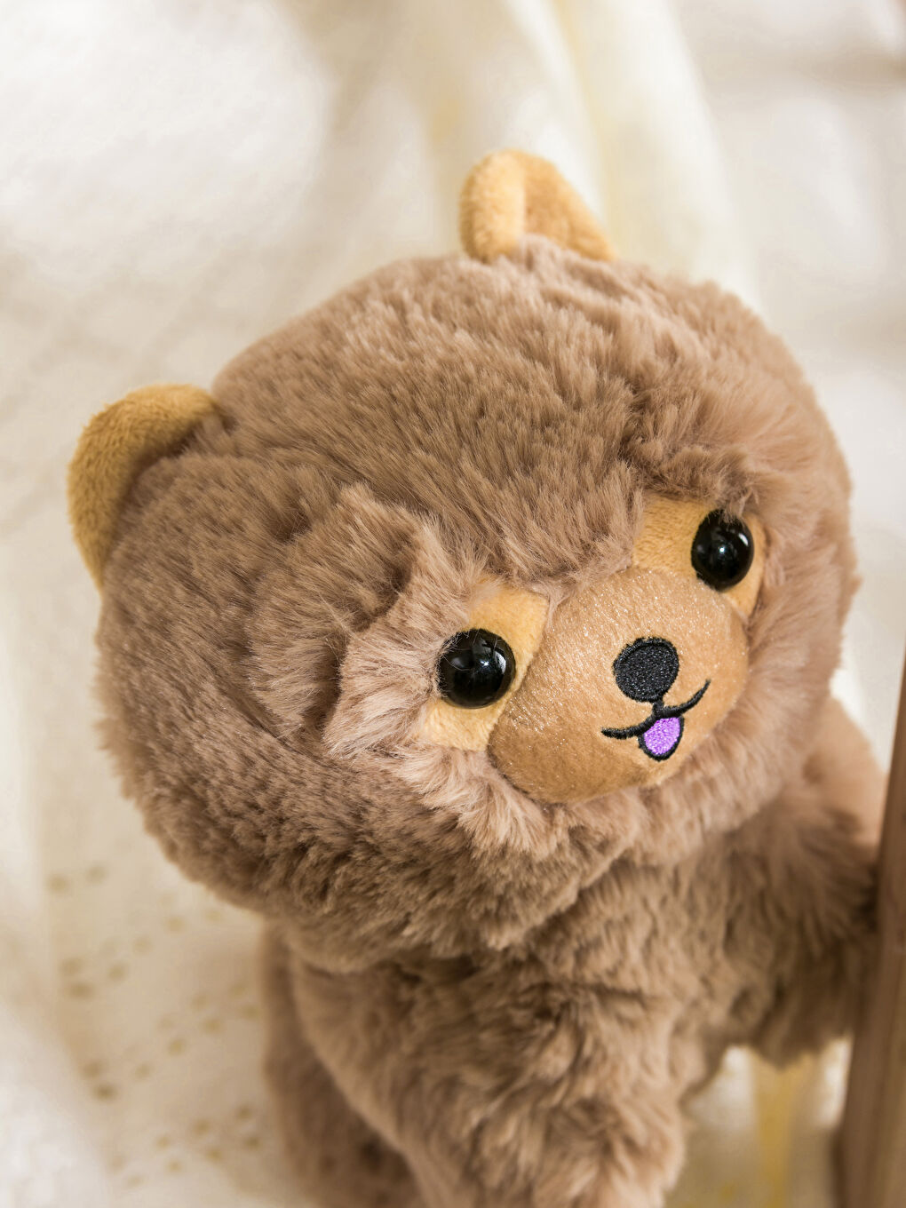 LCW HOME Kahverengi Hayvan Figürlü Dolgulu Pelüş Bebek Kırlent 19 Cm - 2