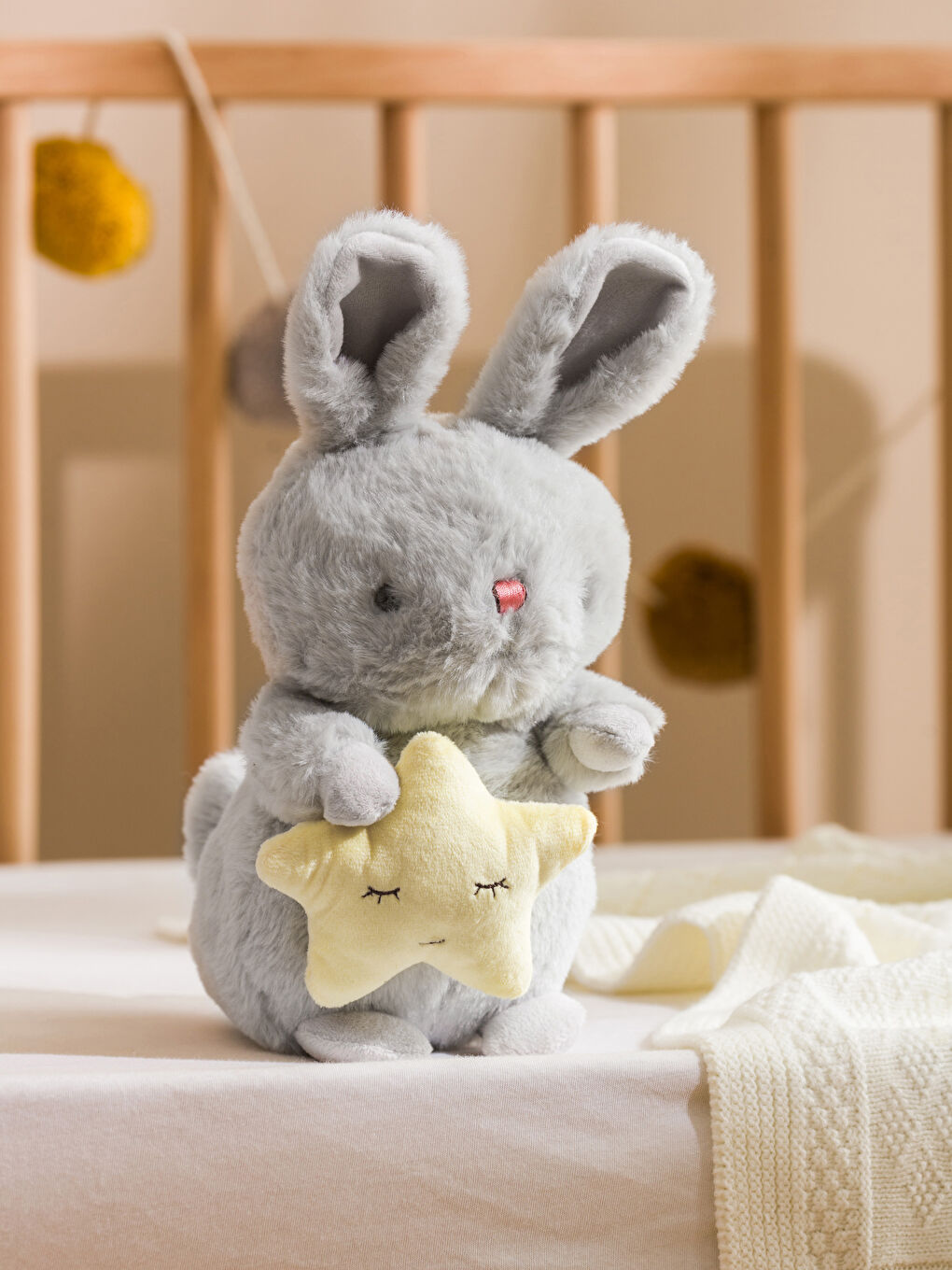LCW HOME Gri Tavşan Pelüş Bebek Kırlent 30 Cm