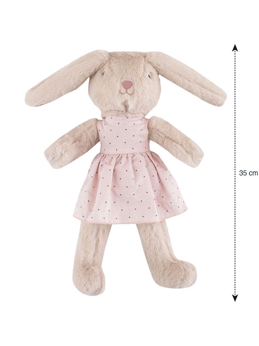 LCW HOME Bej Tavşan Figürlü Pelüş Bebek Kırlent 35 Cm - 3