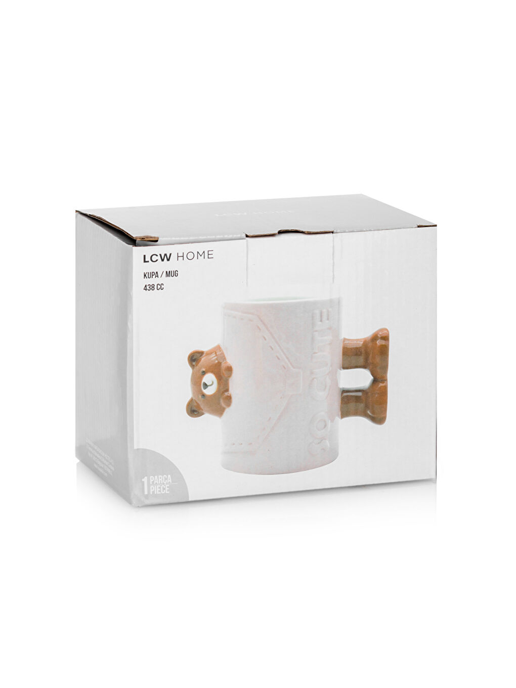 LCW HOME Bear Figurine Ceramic Mug 438 ml -S5CS22Z8-M0T