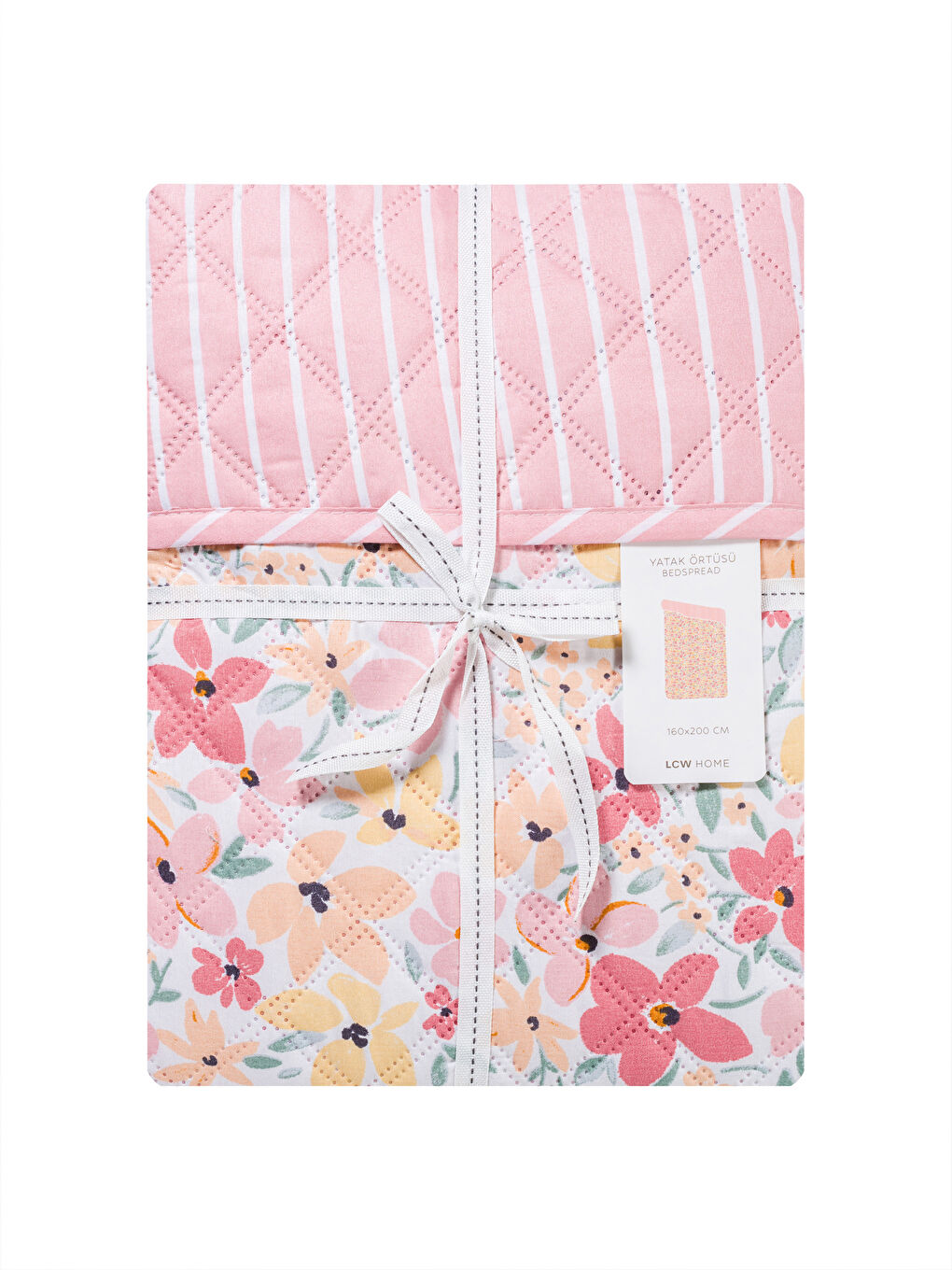 Floral Patterned Single Bedspread -S5DA75Z8-F9C