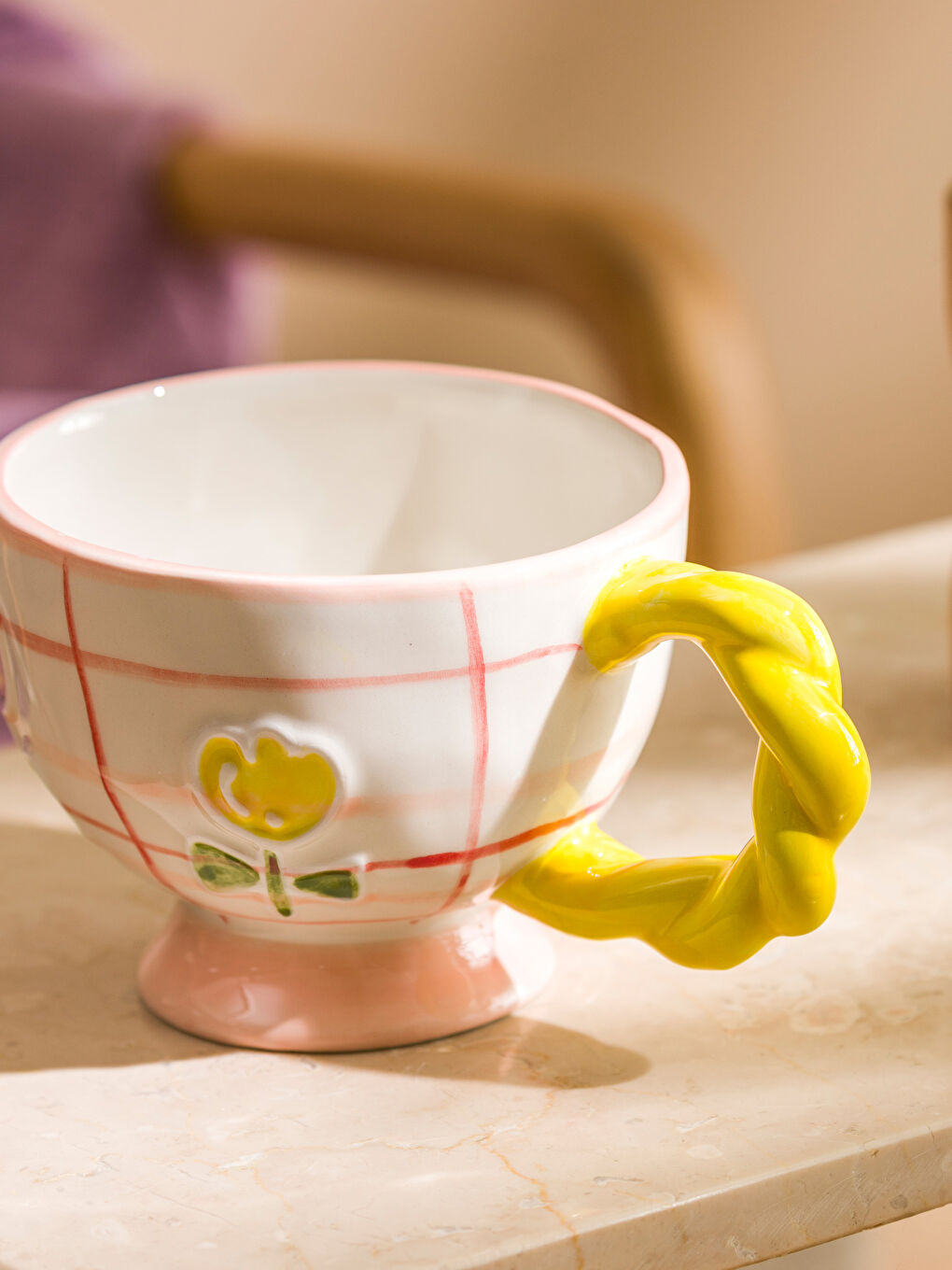 Karışık Çiçek Baskılı Porselen Kupa 400 ml-2