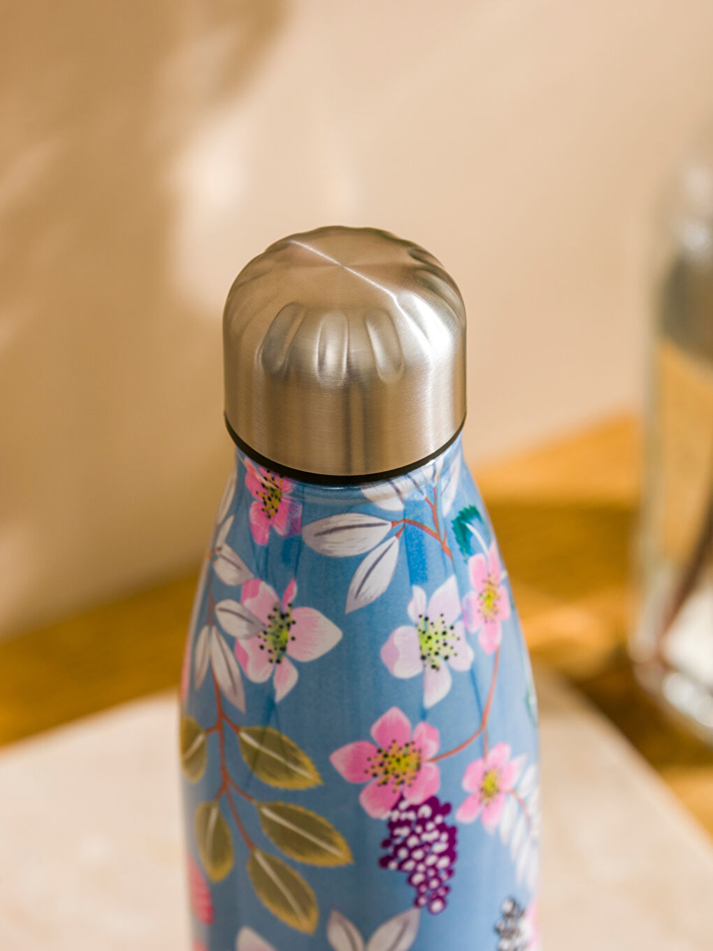 Karışık Çiçek Baskılı Çelik Termos-2
