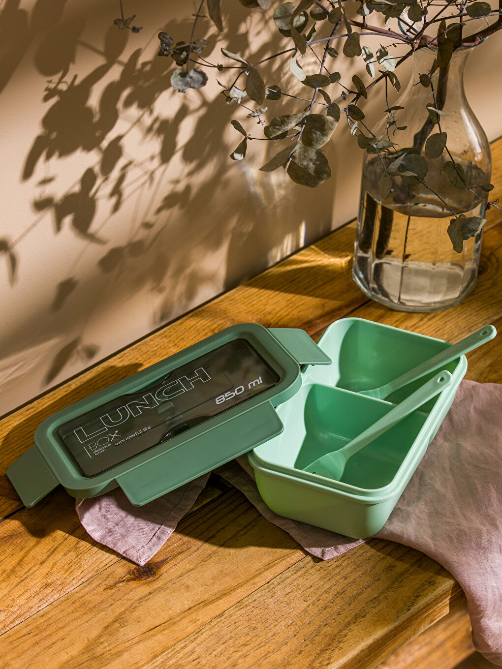 LCW HOME Yeşil Çift Bölmeli Saklama Kabı 850 ml - 1