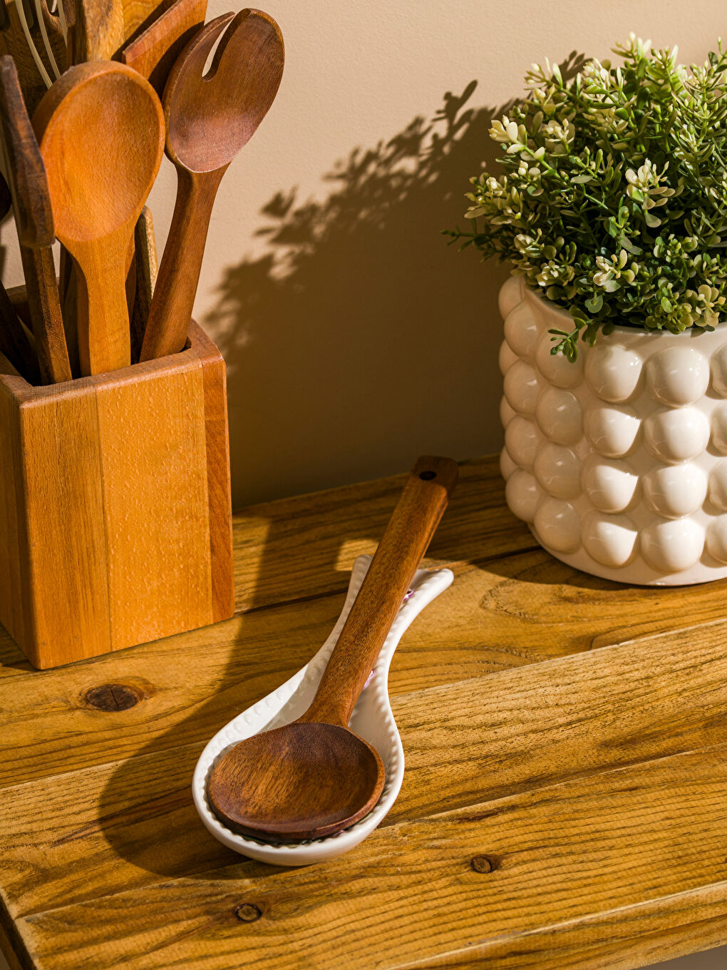 Подставка для ложки из керамики с принтом 23 см-1