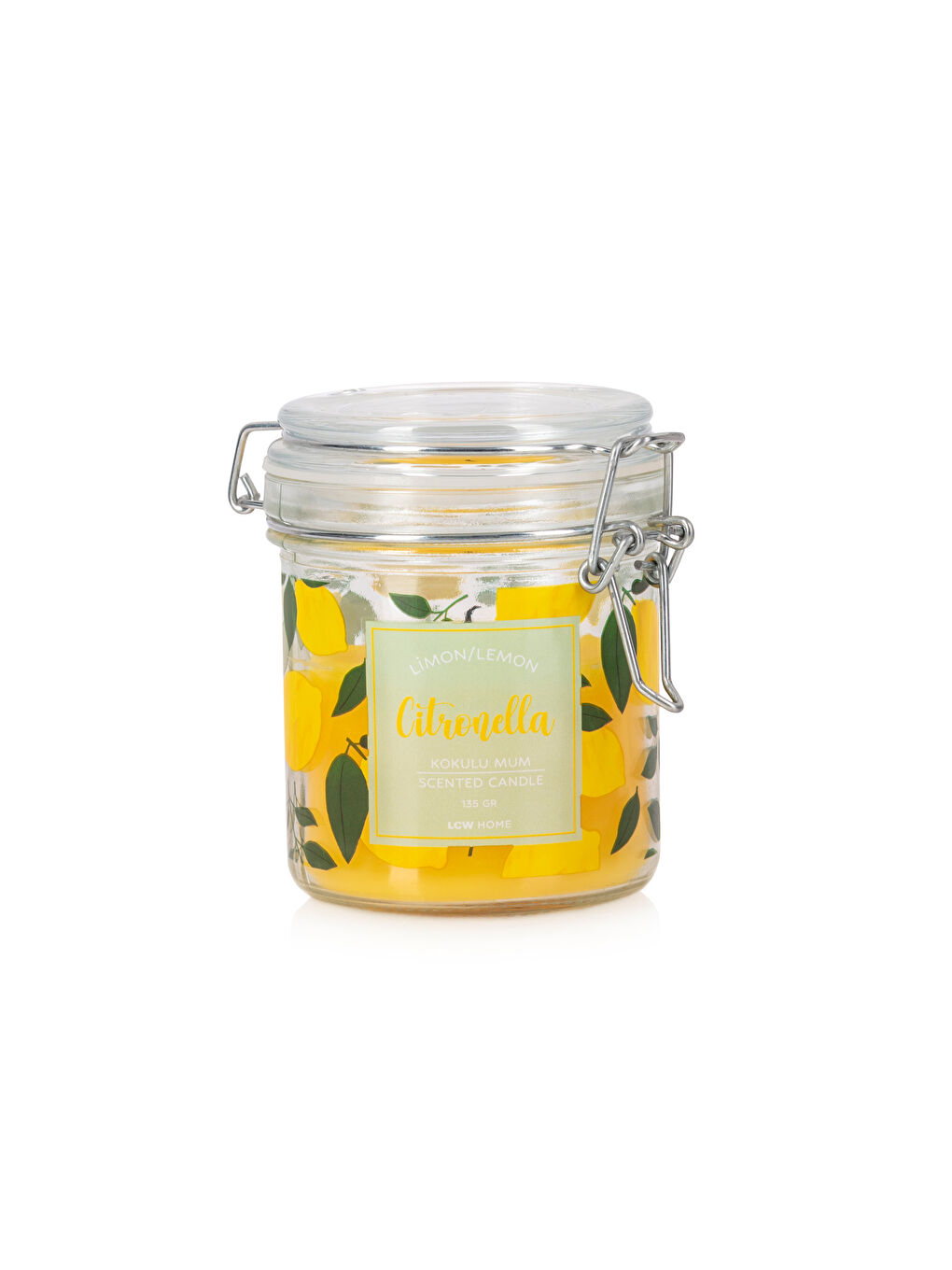 Sarı Limon Kokulu Dekoratif Mum-4