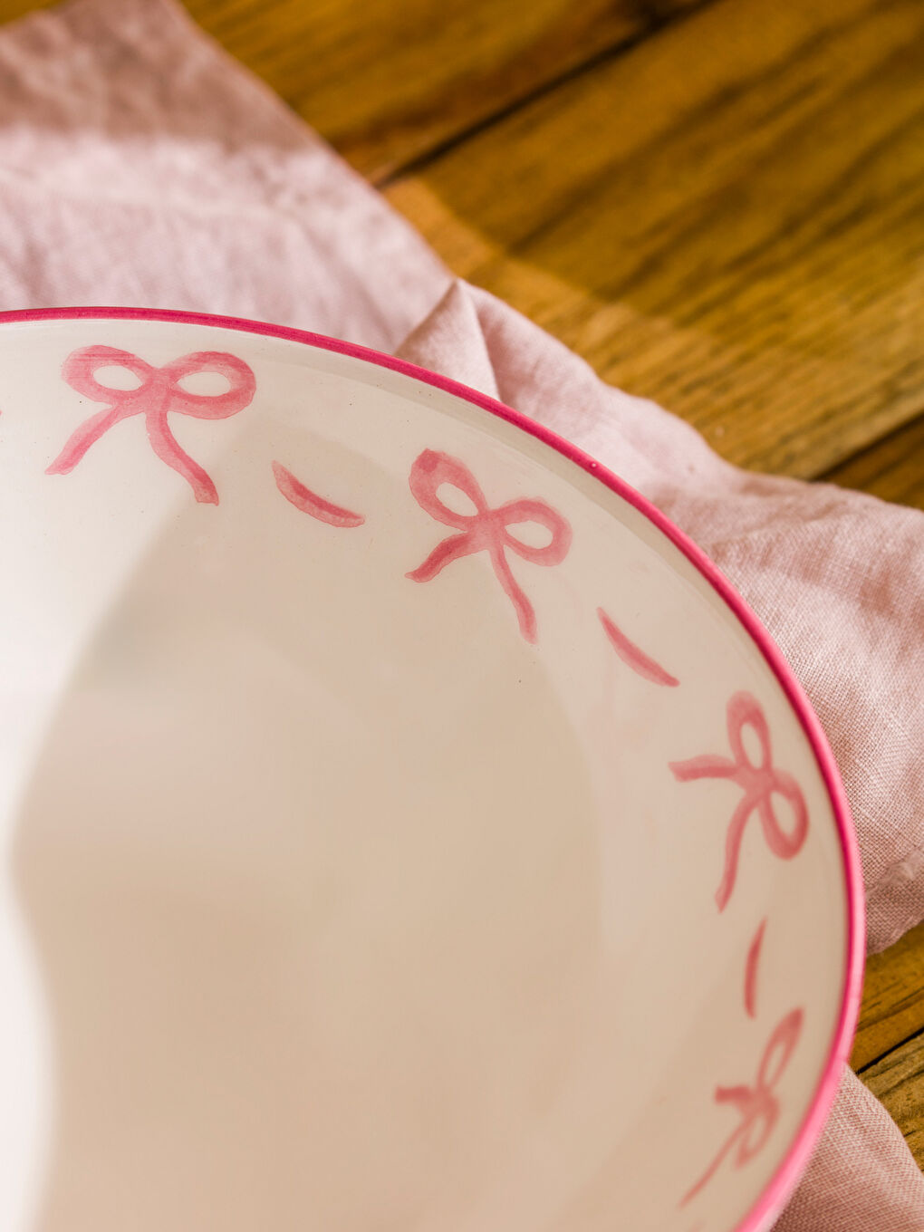 Керамическая салатница с принтом Бант 19 см-2