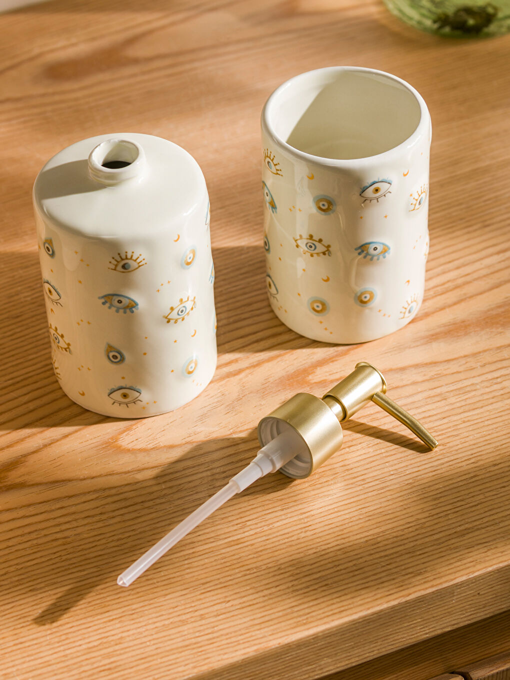 Eye Printed Ceramic Bath Set -S5DL29Z8-TH0