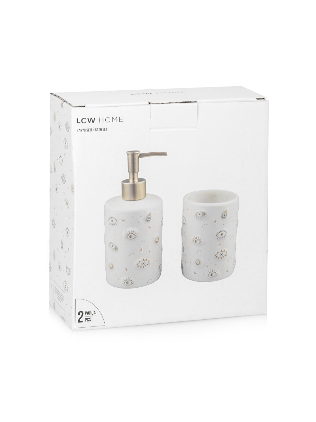 Eye Printed Ceramic Bath Set -S5DL29Z8-TH0
