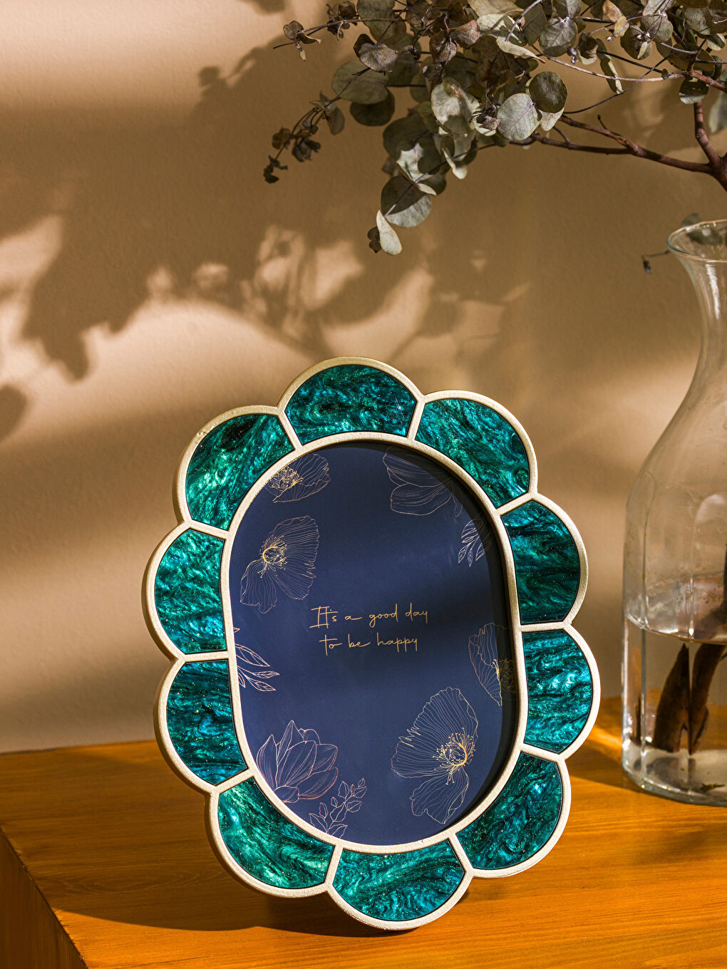 LCW HOME Yeşil Desenli Fotoğraf Çerçevesi 24 cm