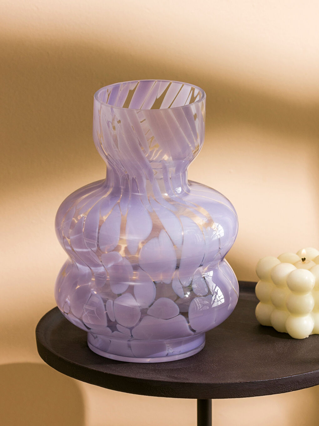 LCW HOME Beyaz Dekoratif Cam Vazo 21 cm - 1