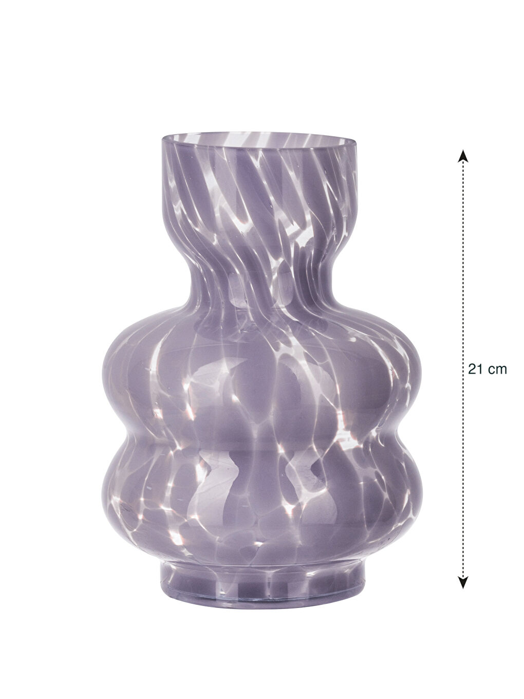 LCW HOME Beyaz Dekoratif Cam Vazo 21 cm - 3