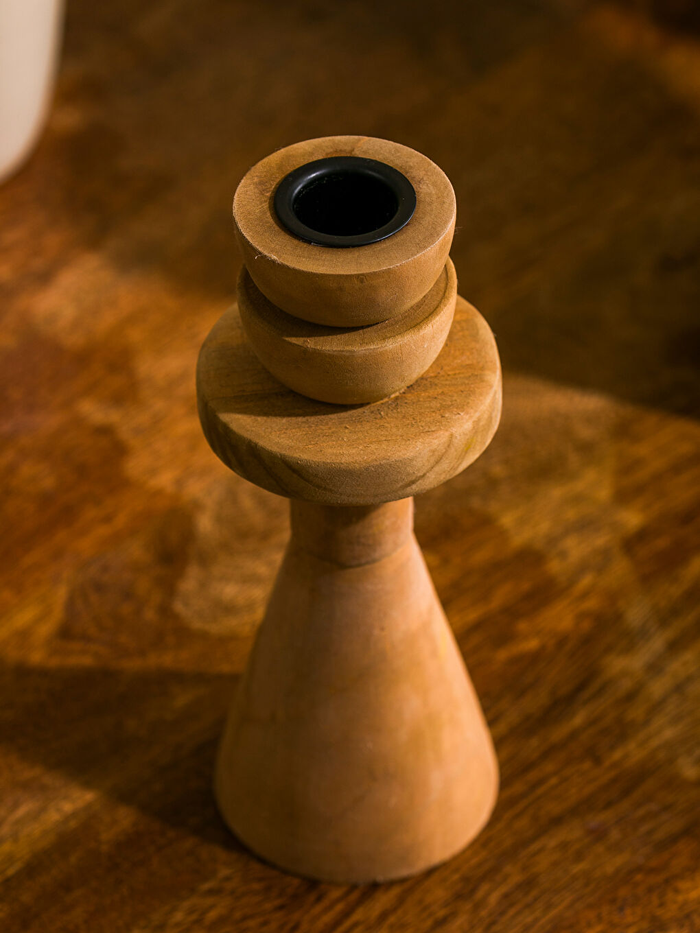 LCW HOME Kahverengi Ahşap Şamdan Mumluk 18 cm - 2