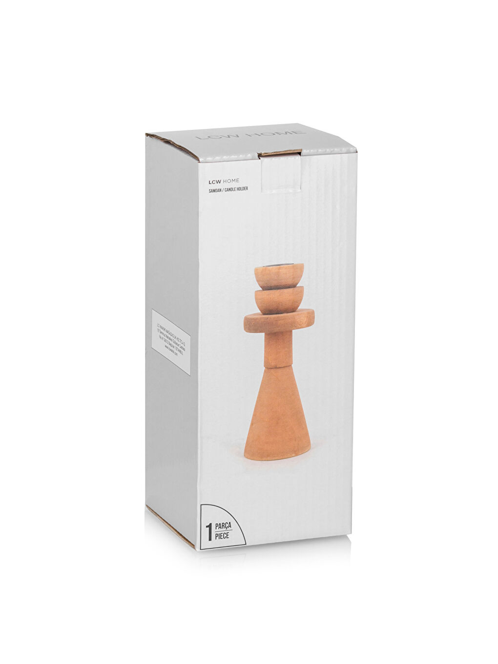 LCW HOME Kahverengi Ahşap Şamdan Mumluk 18 cm - 3