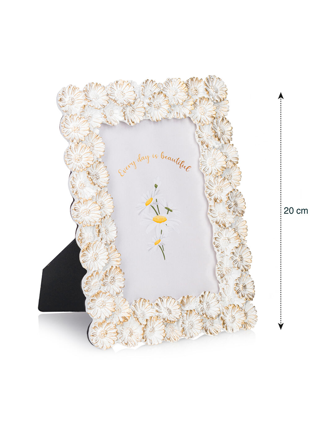 LCW HOME Sari Çiçek Desenli Fotoğraf Çerçevesi 20 cm - 4