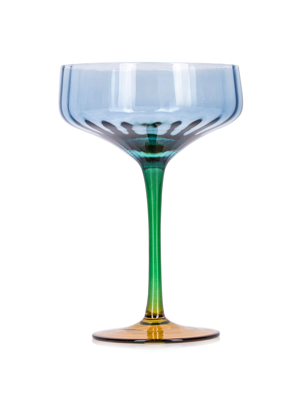 Mavi Ayaklı Cam Su Bardağı Seti 2'li 310 ml-4