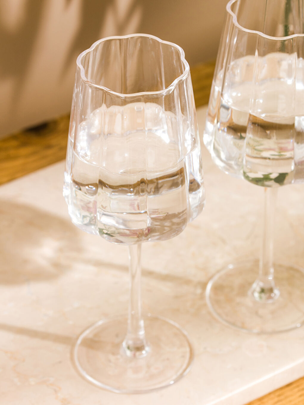 LCW HOME Renksiz Cam Ayaklı Su Bardağı 2'li 330 ml - 2
