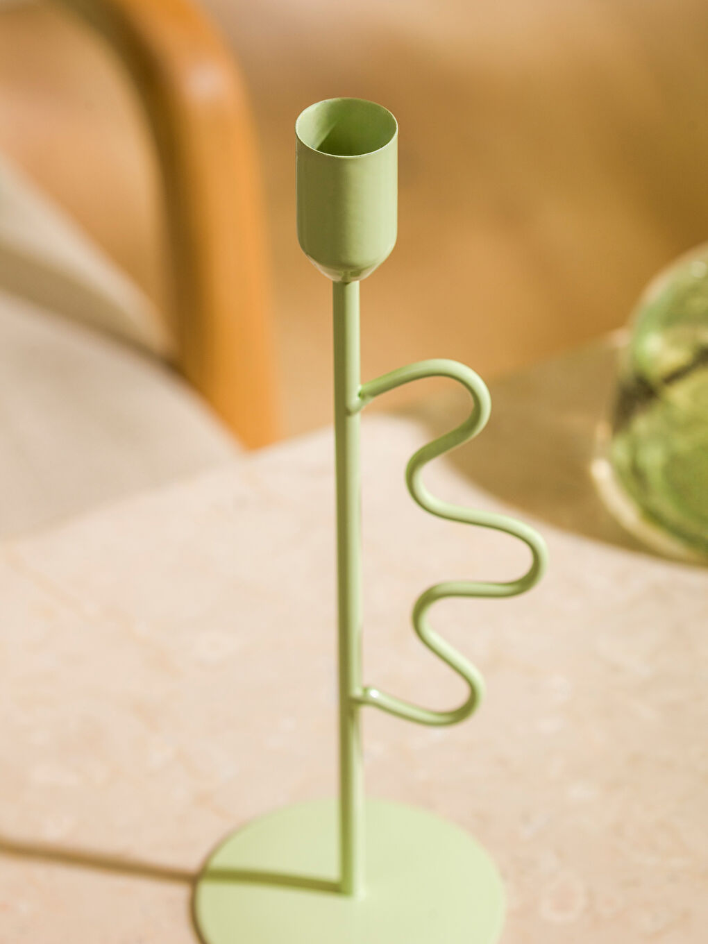 Decorative Footed Metal Candle Holder 24 cm -S5DQ23Z8-DP8