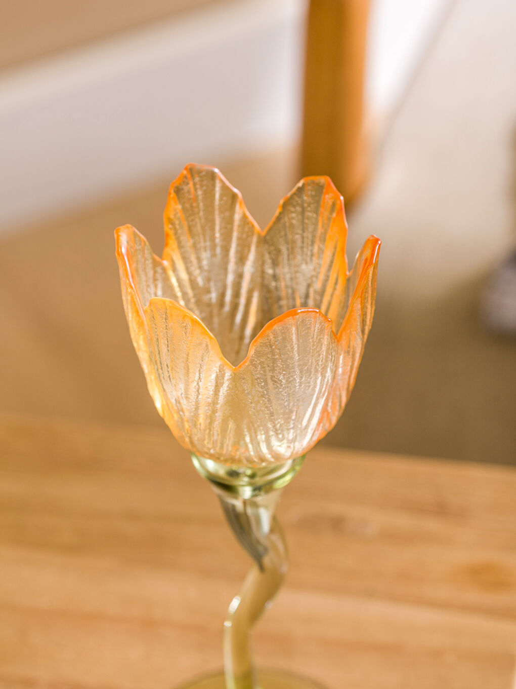 Glass Pedestal Candle Holder 15 cm -S5DQ70Z8-M0T