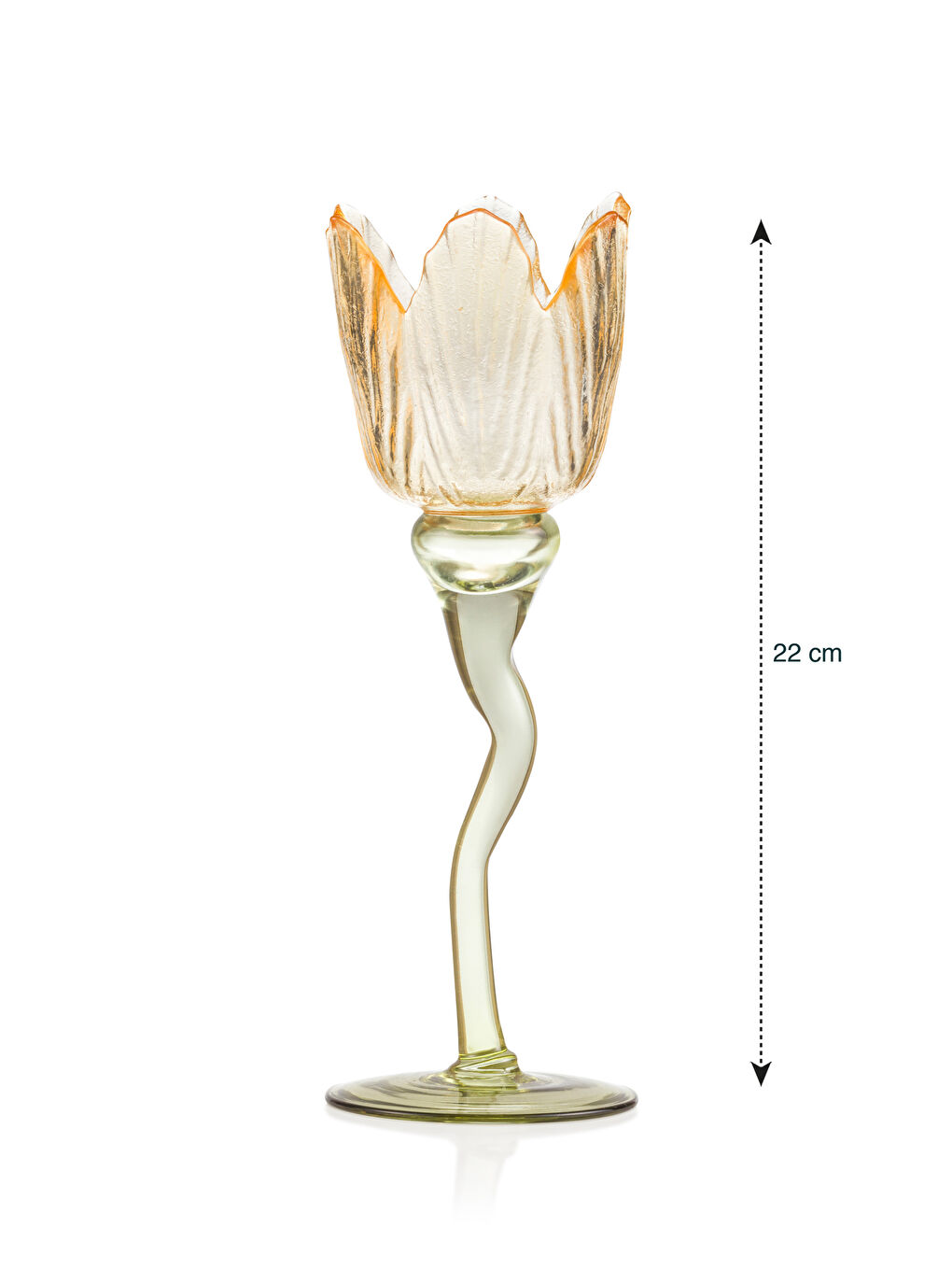 Glass Pedestal Candle Holder 15 cm -S5DQ70Z8-M0T