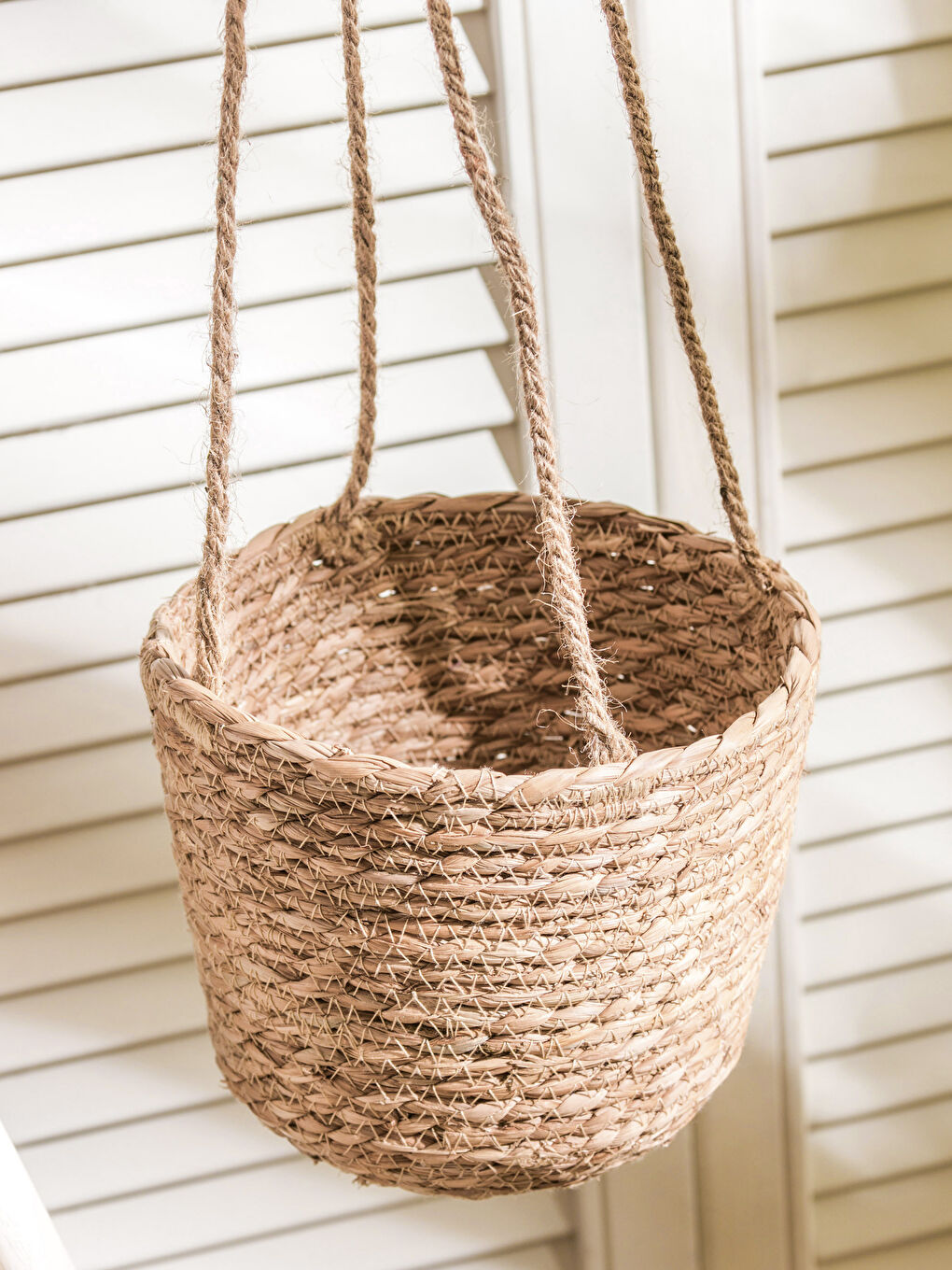 LCW HOME Kahverengi Hasır İpli Çiçek Saksısı 75 cm - 1