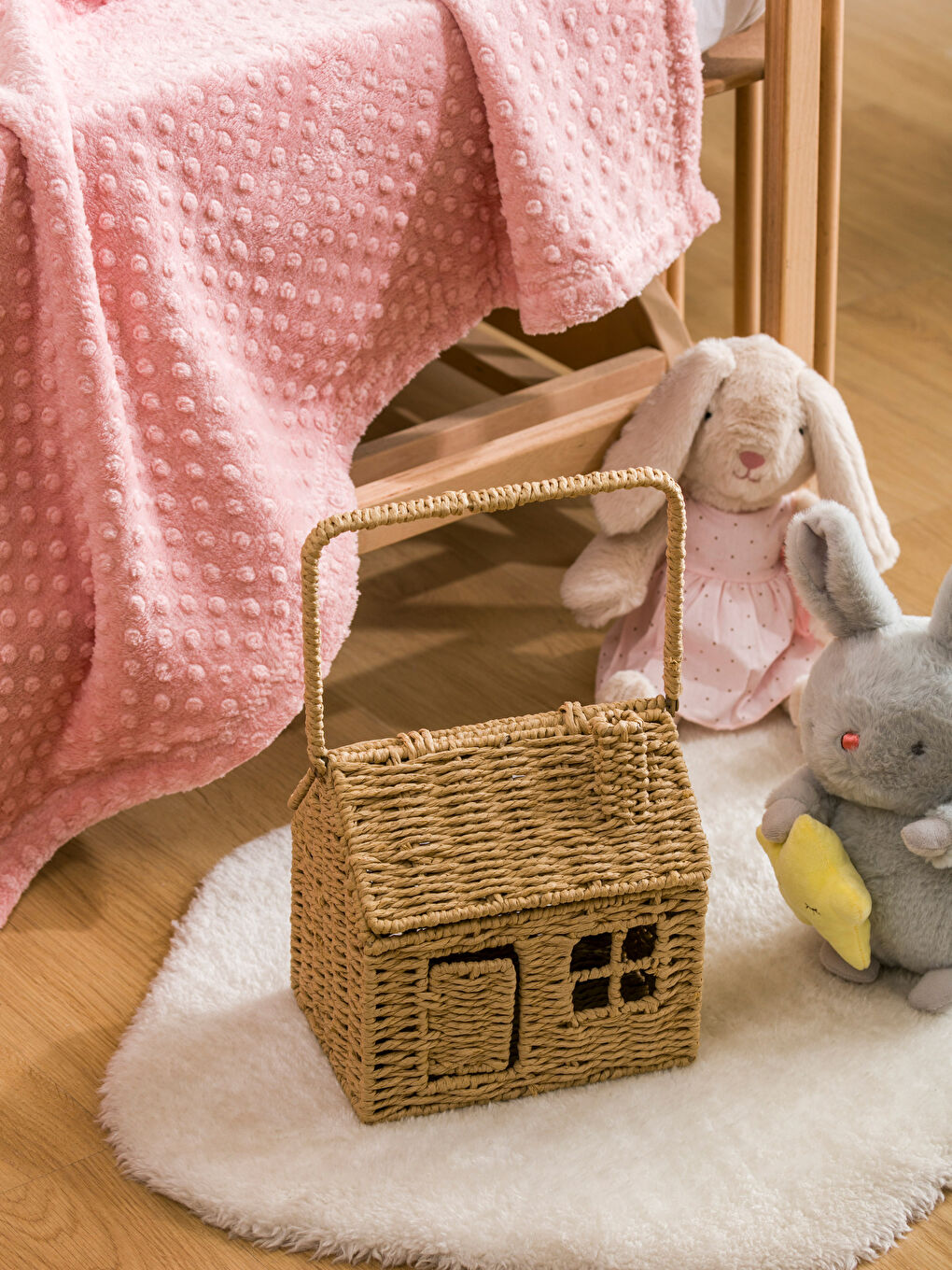 Home-Looking Wicker Basket 34 cm -S5DS84Z8-DEA