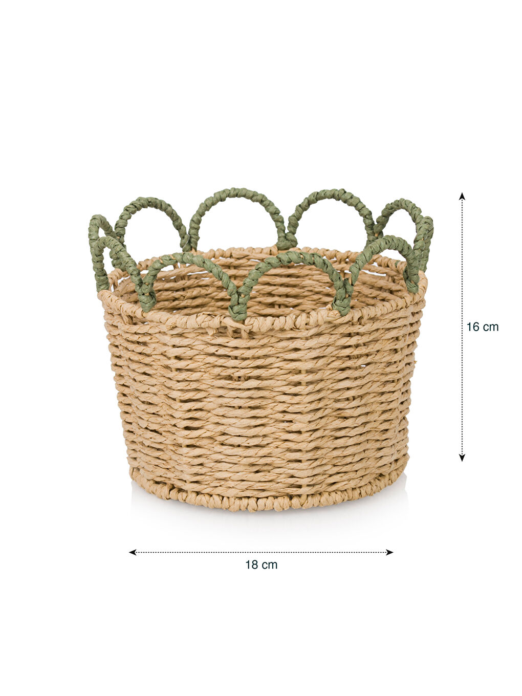 Ukrasna pletena korpa - 18x16 cm -S5DS94Z8-DEA